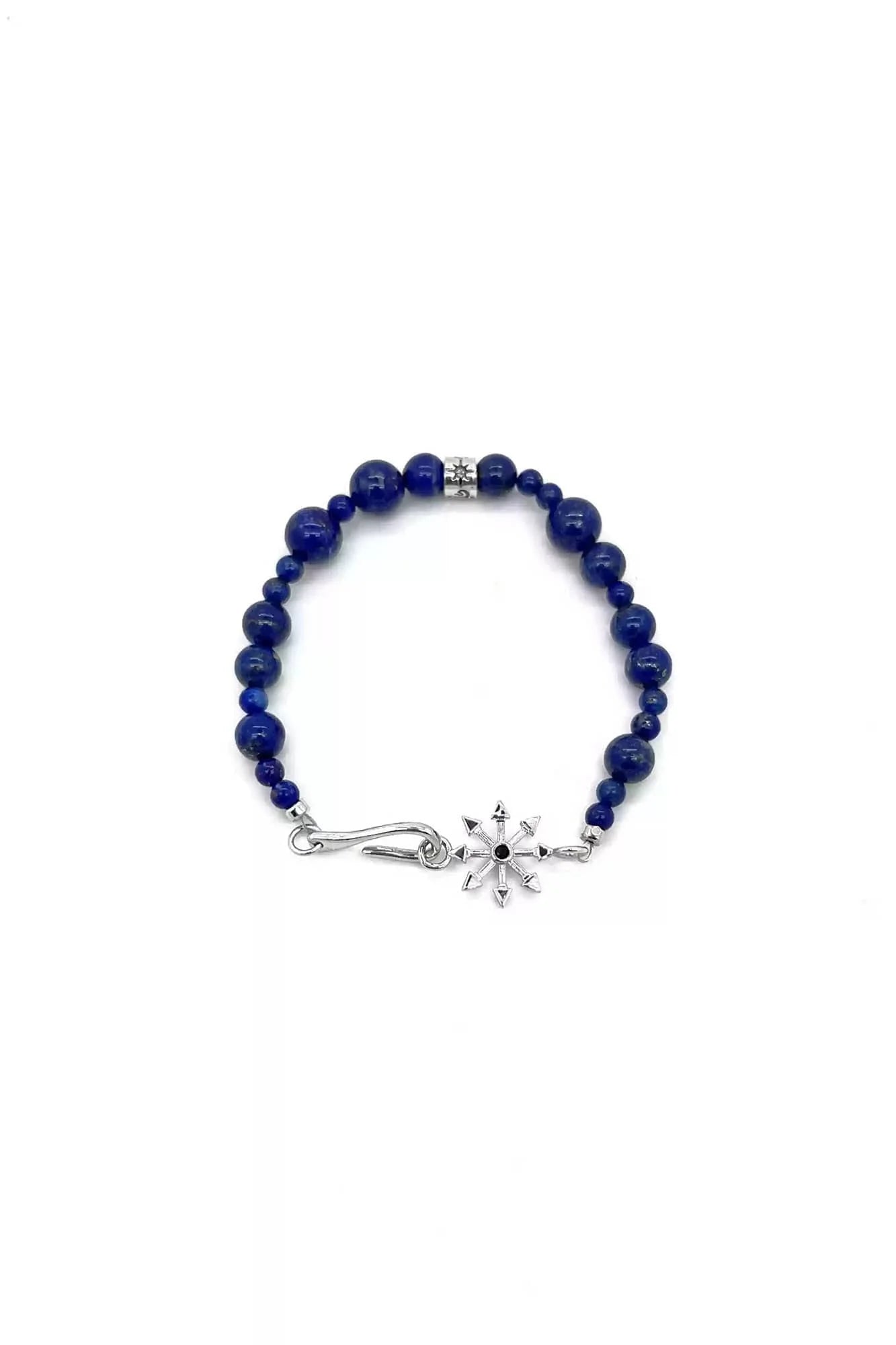 SCHWARZGOLD Chaos Star Lapis Lazuli Beaded Bracelet