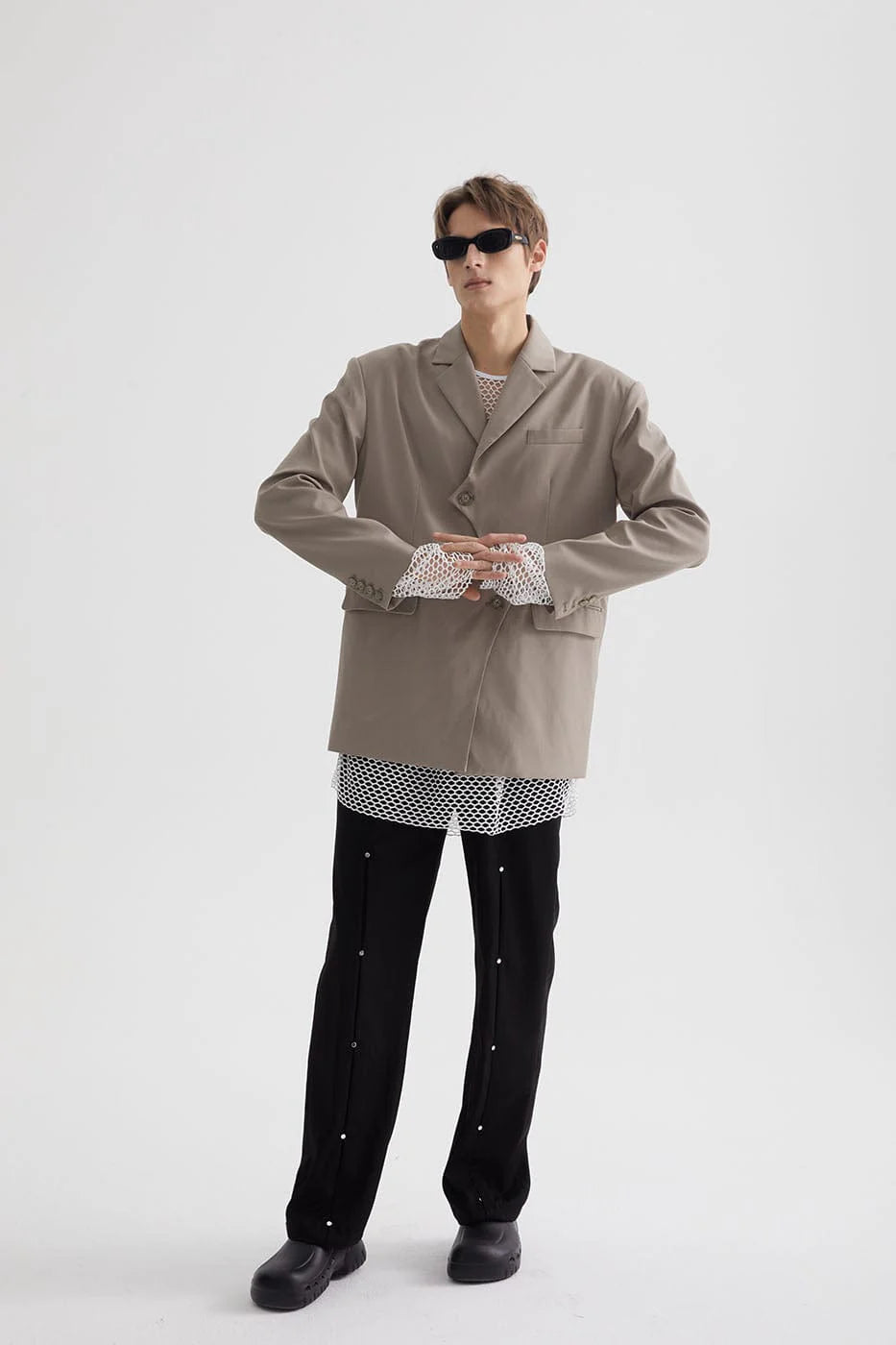LEONSENSE Asymmetrical Twist Padded Coat (Only Size L Left)