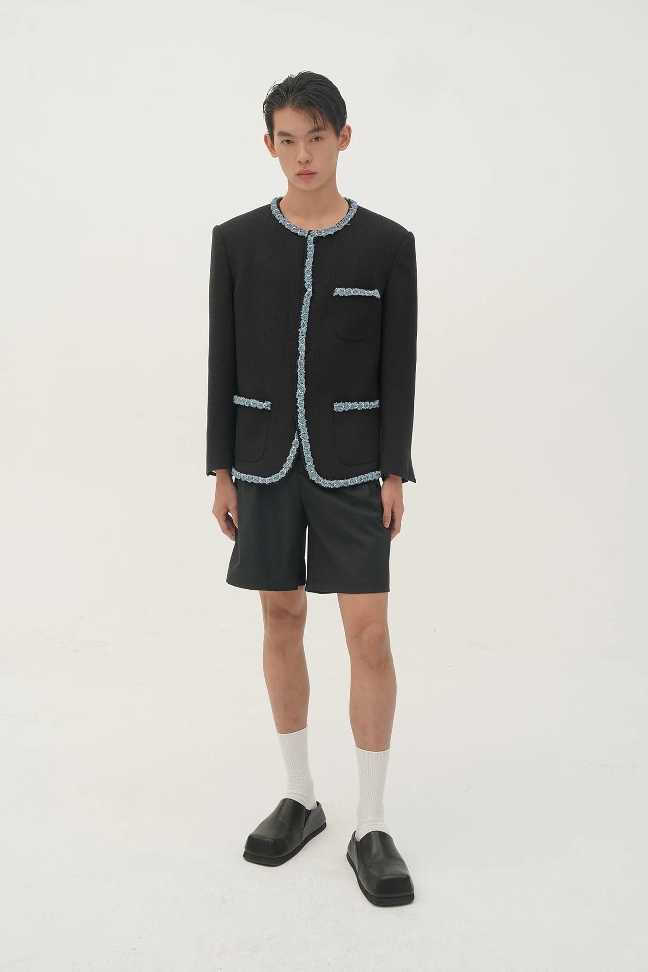 ORAL UTOPIA Tweed Trimmed Edge Jacket