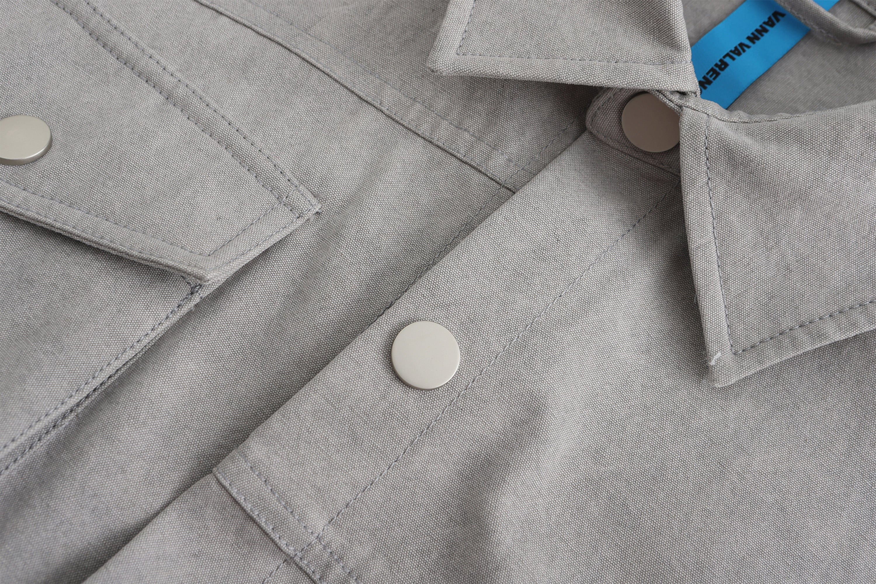 VANN VALRENCE Utility Washed Multi-Pocket Shirt Jacket