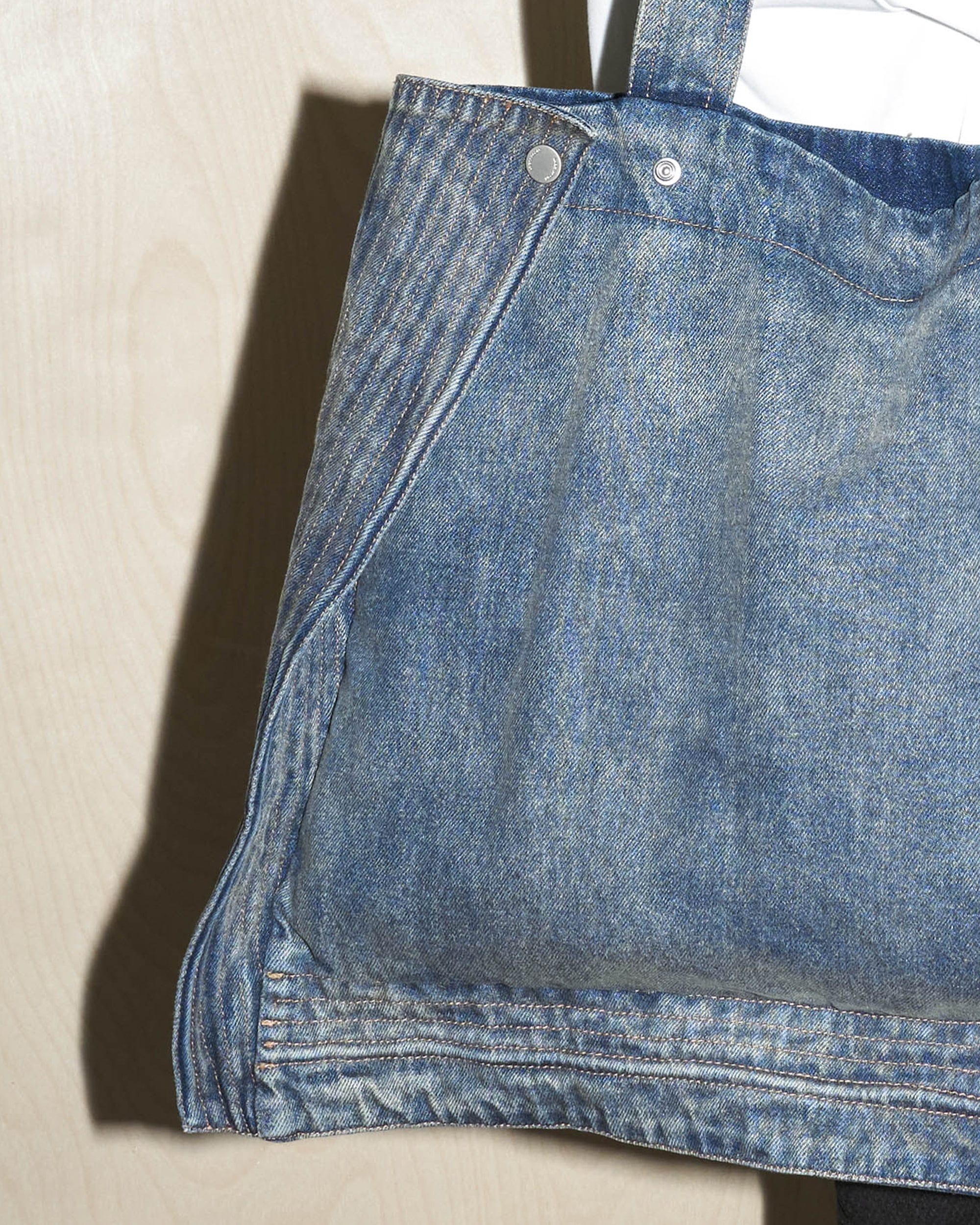 LABELROOM Modern Washed Foldable Denim Tote Bag