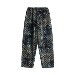 ME DA IGUAL Tie-Dye Washed Camo Checks Elastic Pants