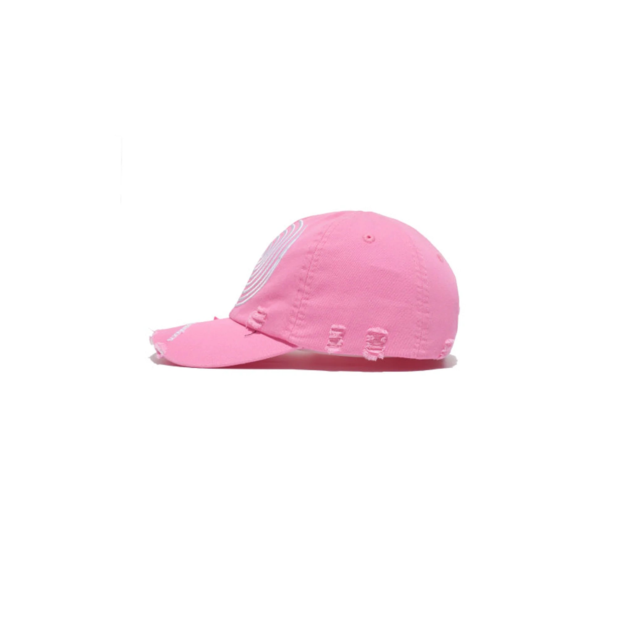 NOTHINGNESS WORLD Distressed Embroidered LOGO Dad Cap