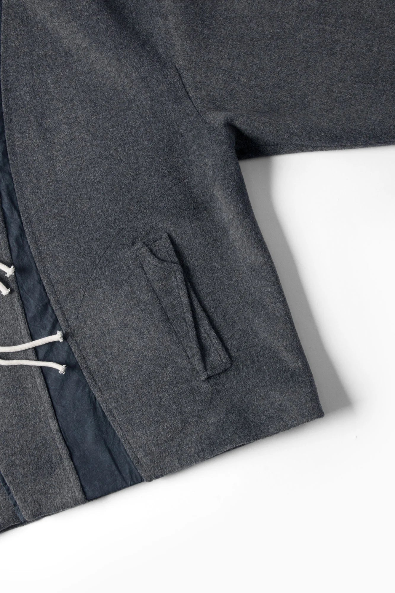 RELABEL Asym Wool-Blend Curved Panel Jacket