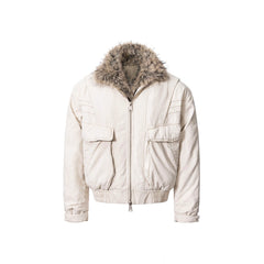 CATSSTAC Detachable Faux Fur Scarf Panel Jacket