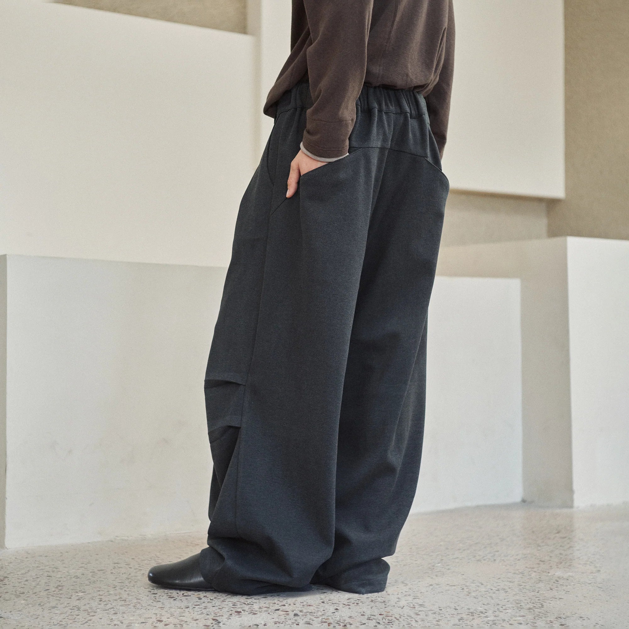 GONGHE REPUB Beaded-Drawstring Oversized Pants