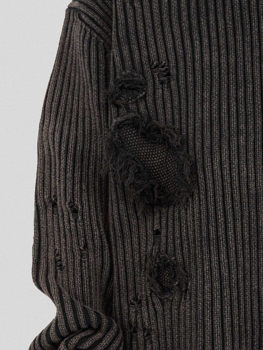 UNDERWATER Wasteland Ripped Sweater Charcoal
