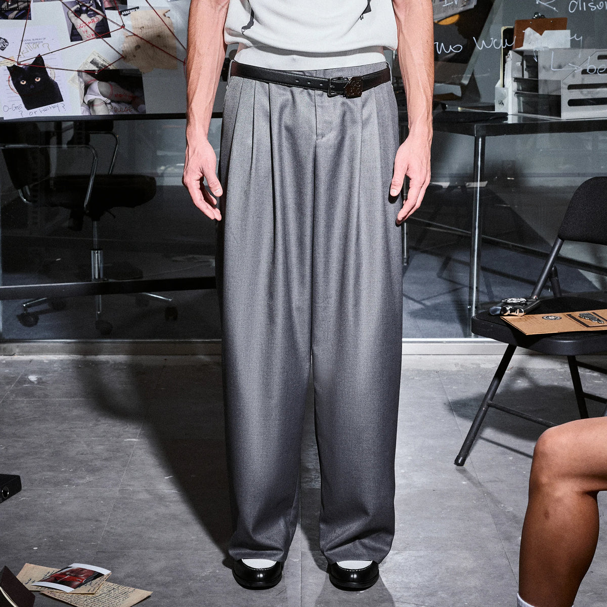 455EMBLE Pleated Wide-Leg Trousers