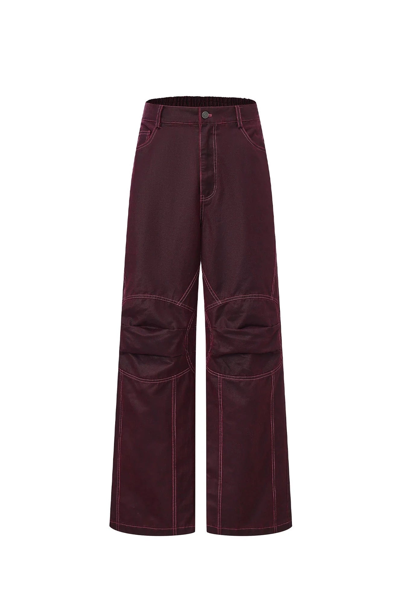 VANN VALRENCE Structured Panel Pleated-Knee Pants