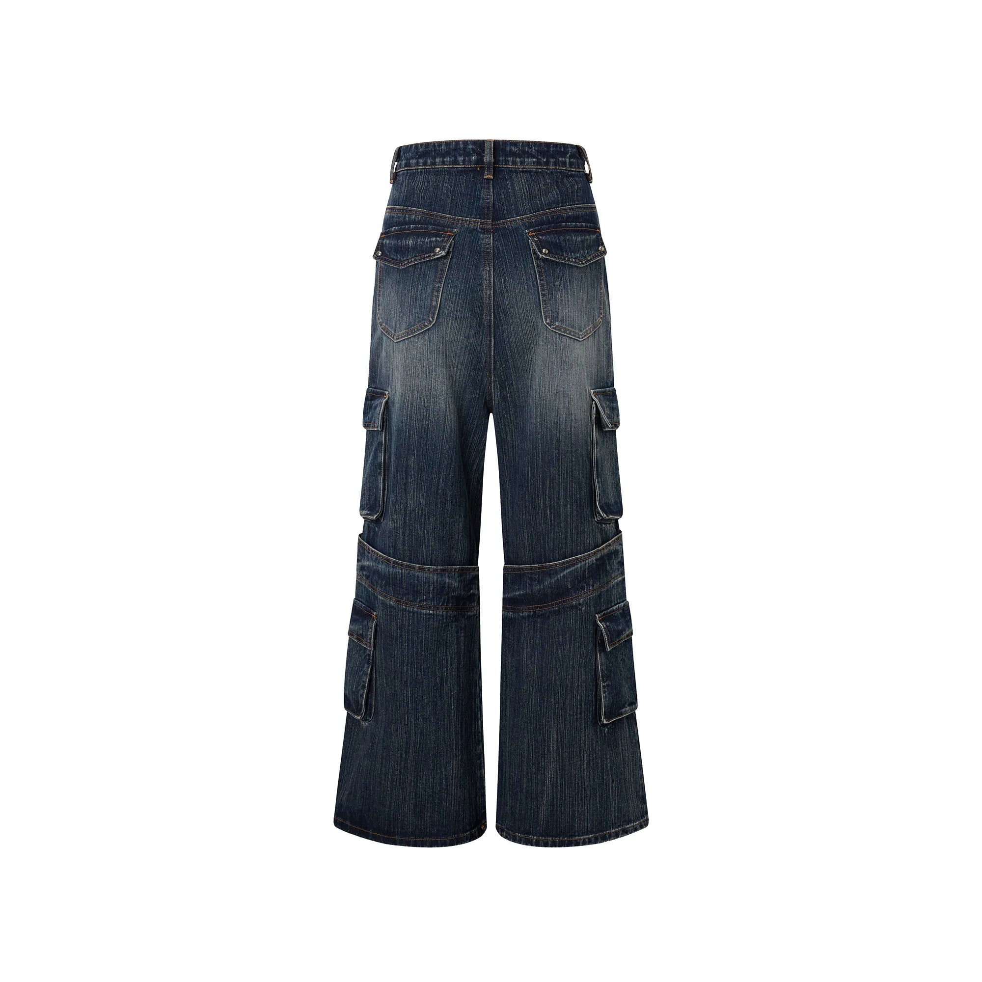RECOVER ZONE Multi-Pocket Wide-Leg Utility Jeans