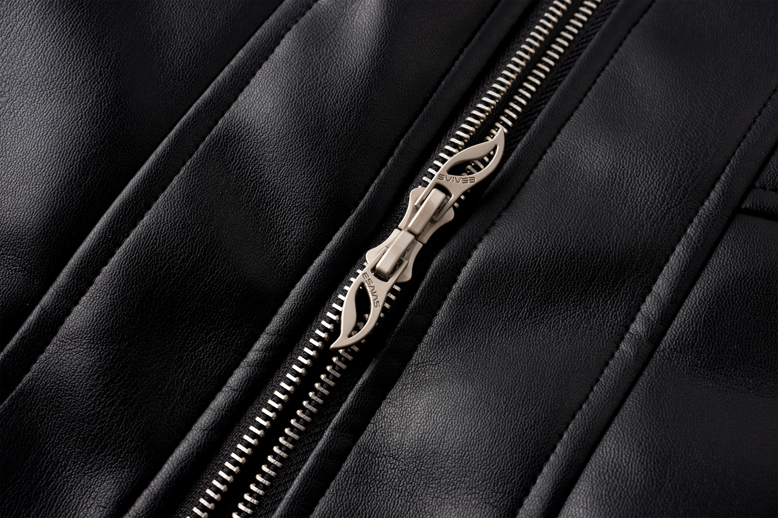 ESAIAS Deconstructed Stitch PU Jacket
