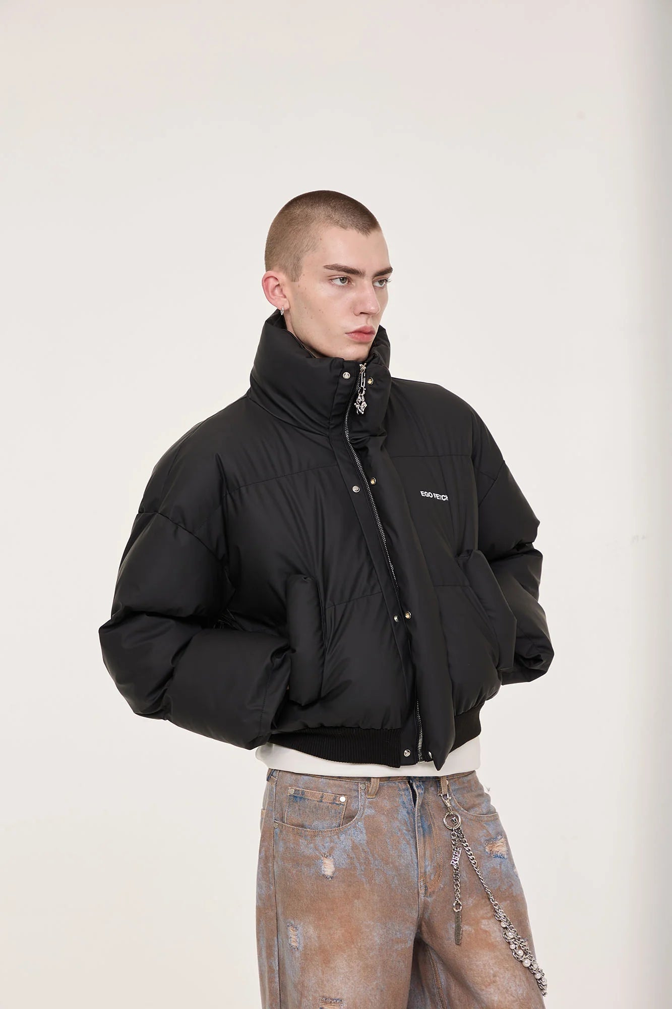 EGOFETCH Essential Cropped Puffer Jacket