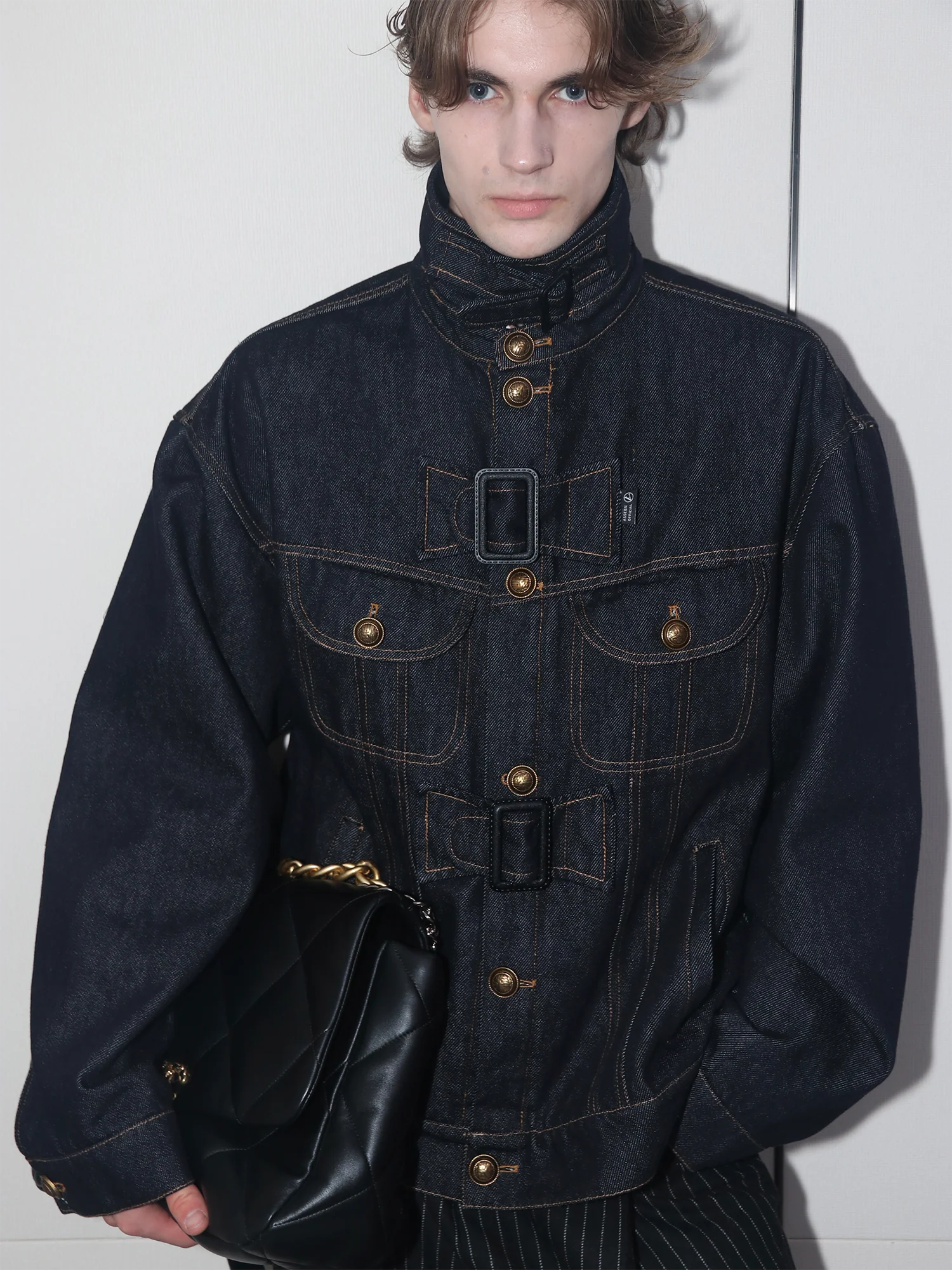 ASSEEN Detachable Faux Fur Linner Denim Jacket