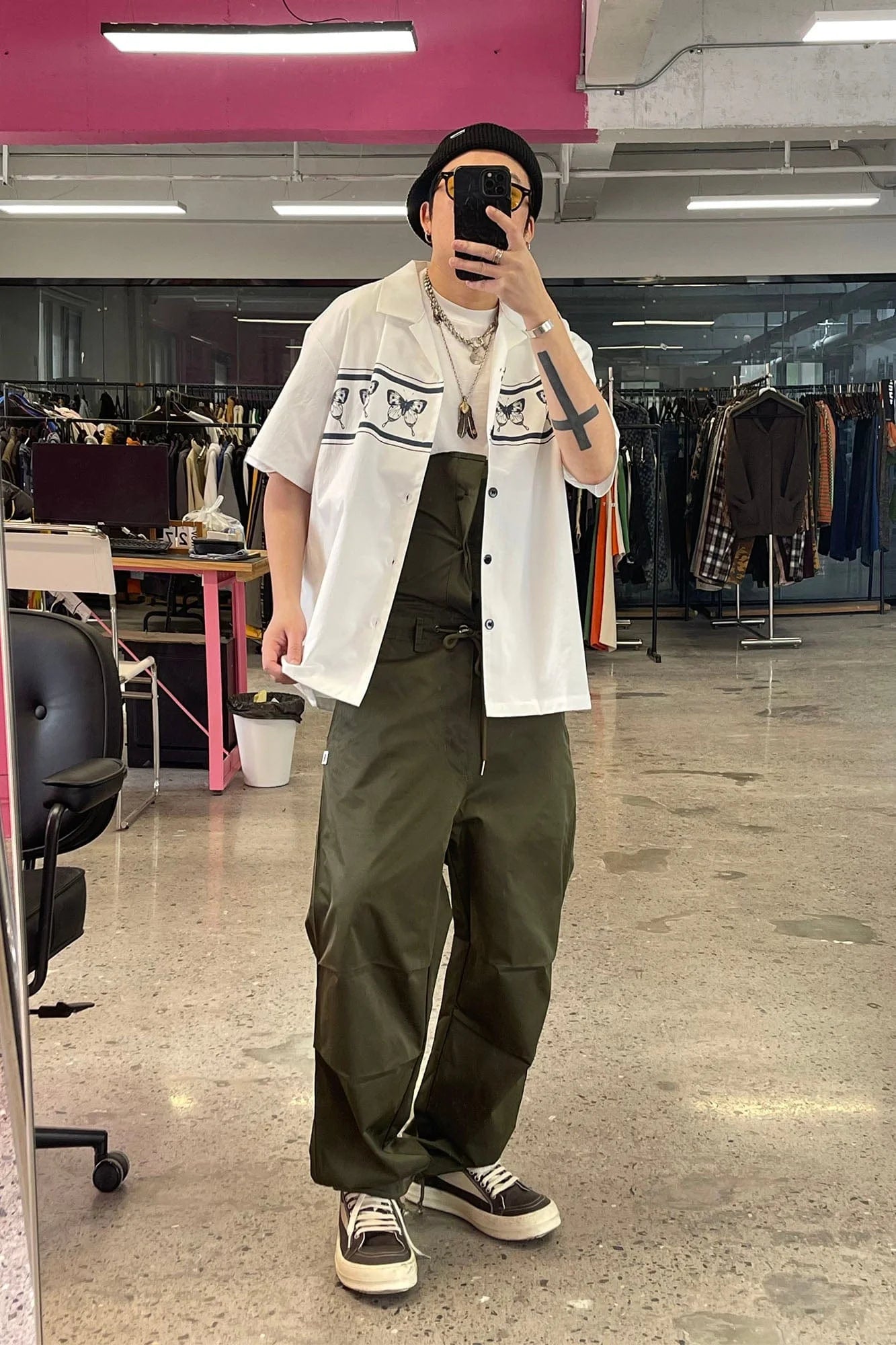 ME DA IGUAL Layered Fold-Over Straight-Leg Pants