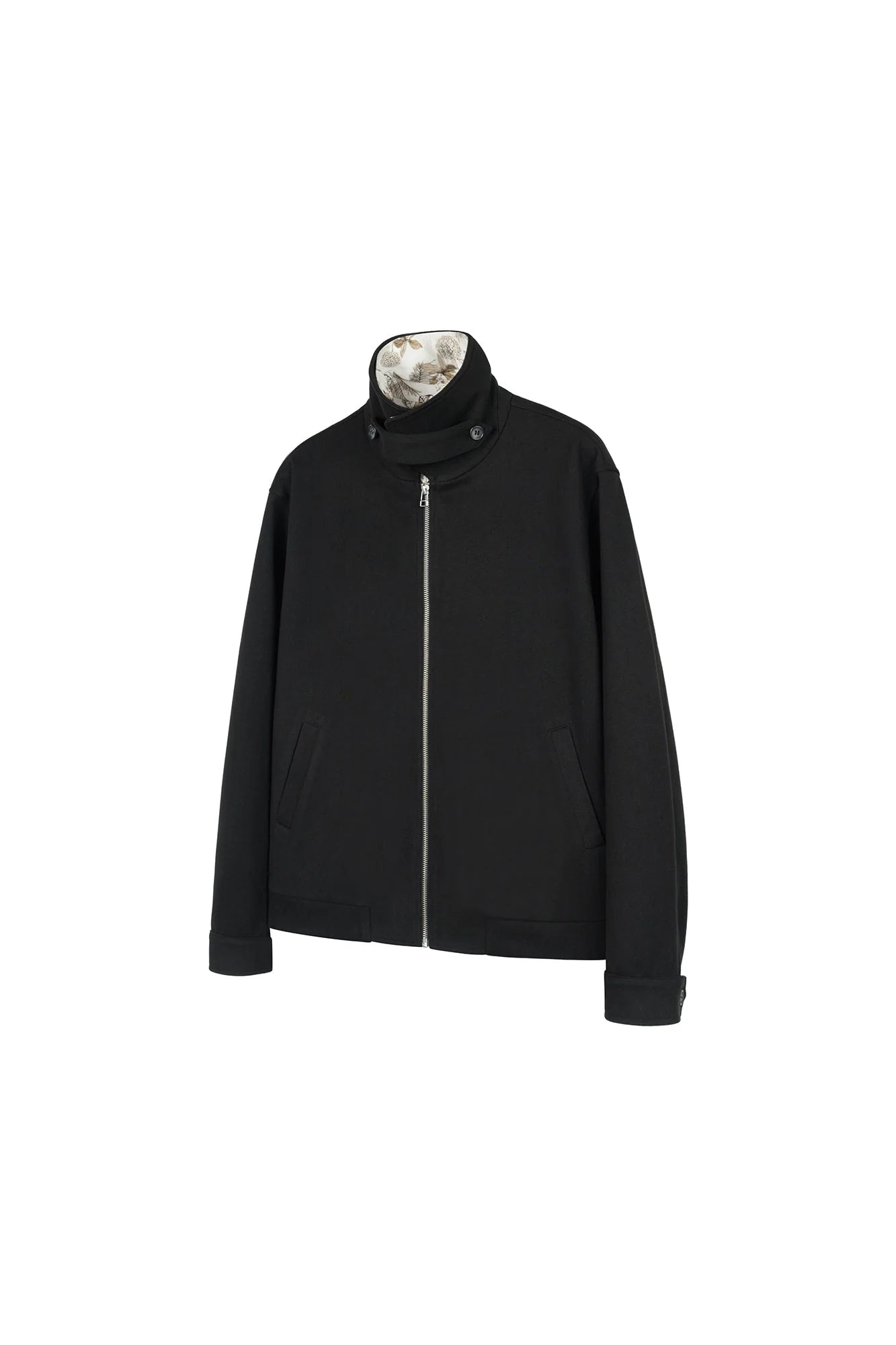 OKAYTHXBYE Double-Layer Floral Zip Jacket