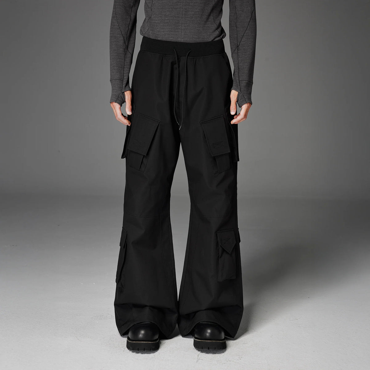 CATSSTAC Multi-Pocket Paneled Drawstring Cargo Pants