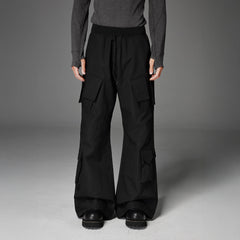 CATSSTAC Multi-Pocket Paneled Drawstring Cargo Pants