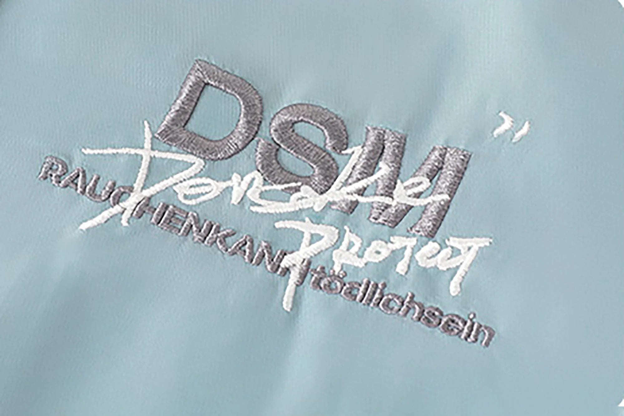 DONSMOKE Glossy Contrast Whipstitch Bomber Jacket