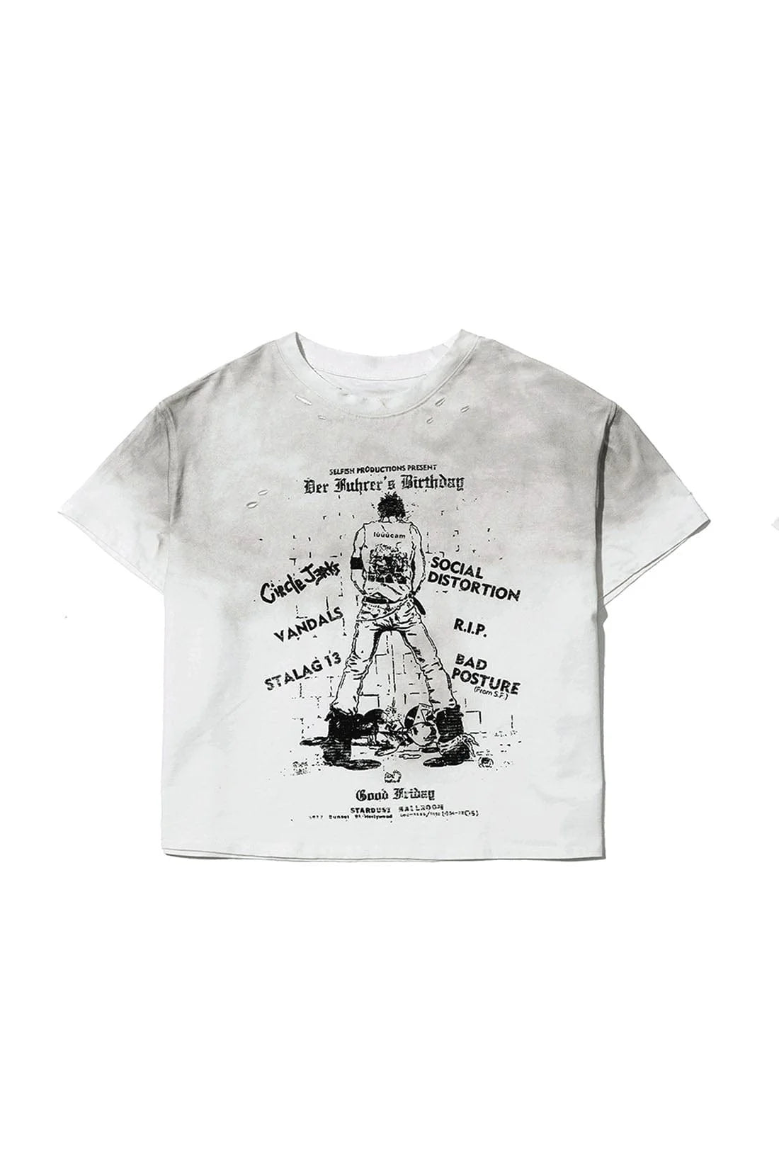 LUUUCAM Punk Flyer Distressed Graphic T-Shirt