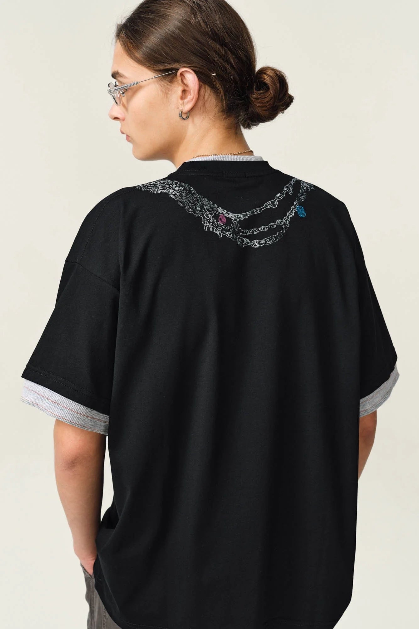 OVDY Chain Graphic Layered Sorona T-Shirt