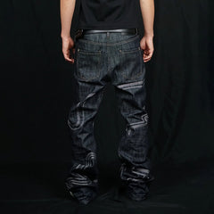 VINKID Embroidered Dove Stitched Selvedge Jeans