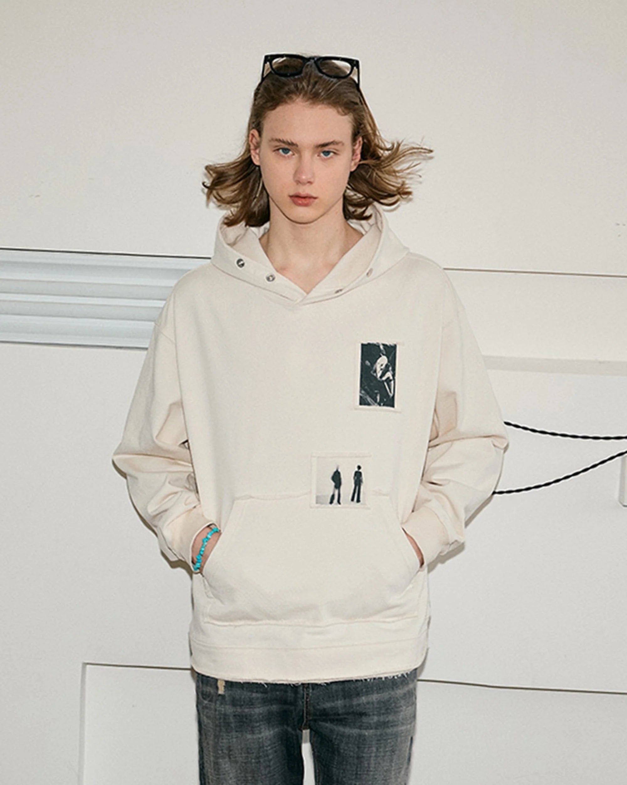 KREATE Abstract Graphics Patchwork Hoodie