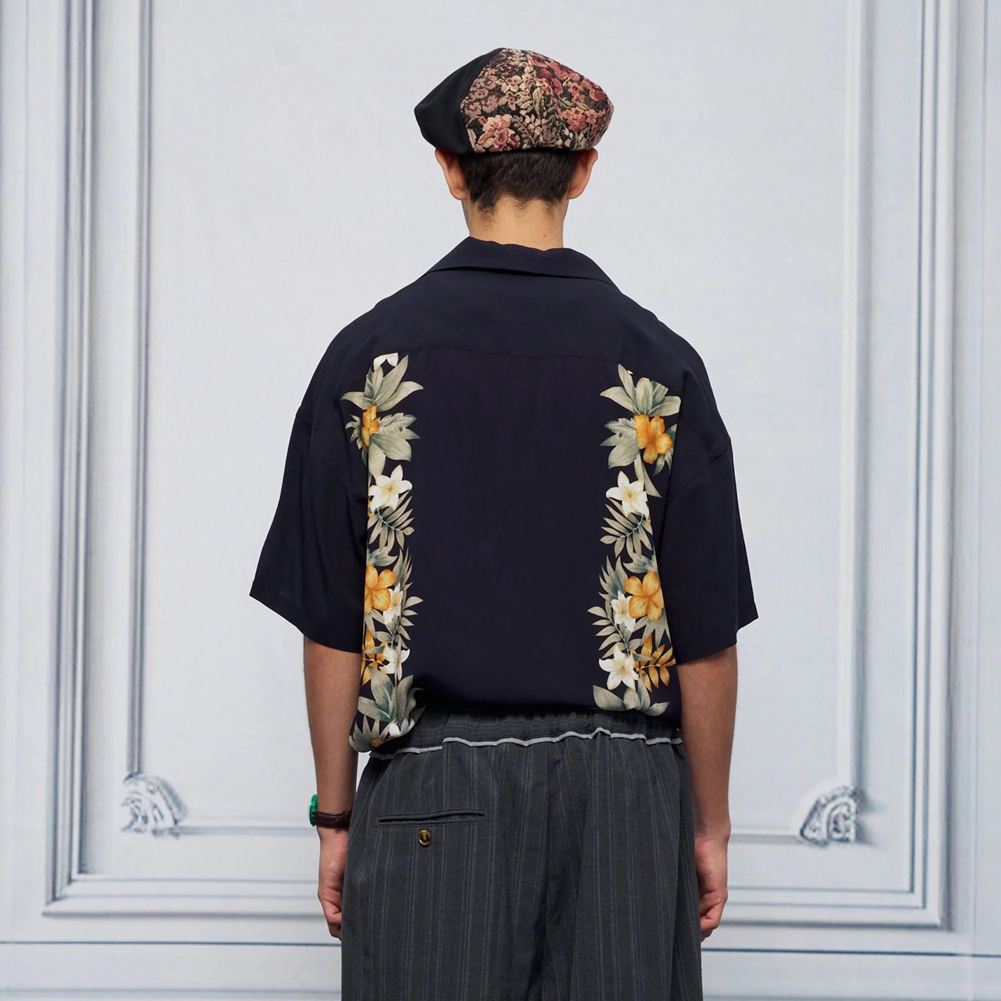 UNLIMITED MOTE Tropical Floral Cuban Hawaii Half Shirt