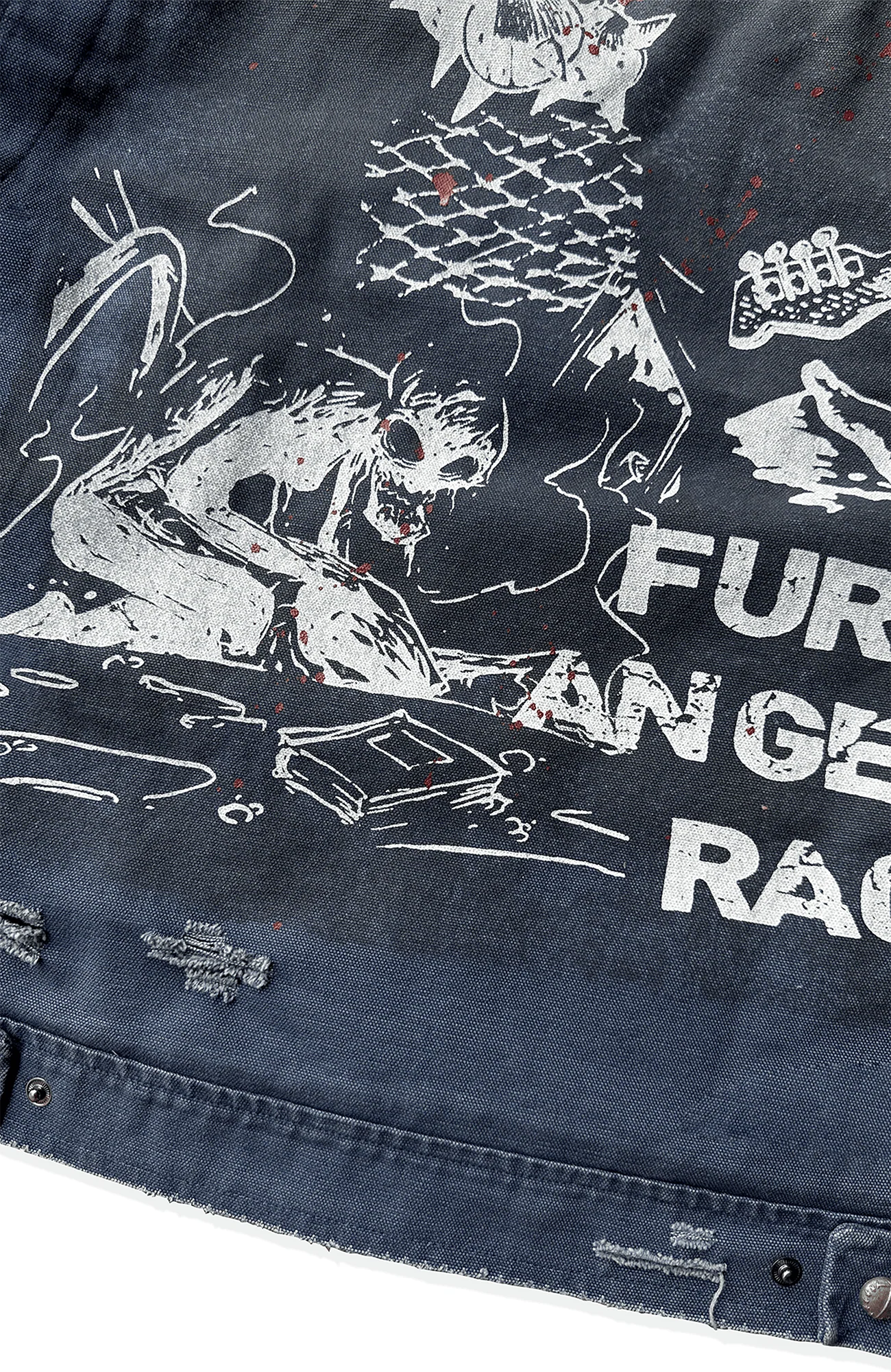 TECNINEGROUP Distressed Grunge Denim Jacket