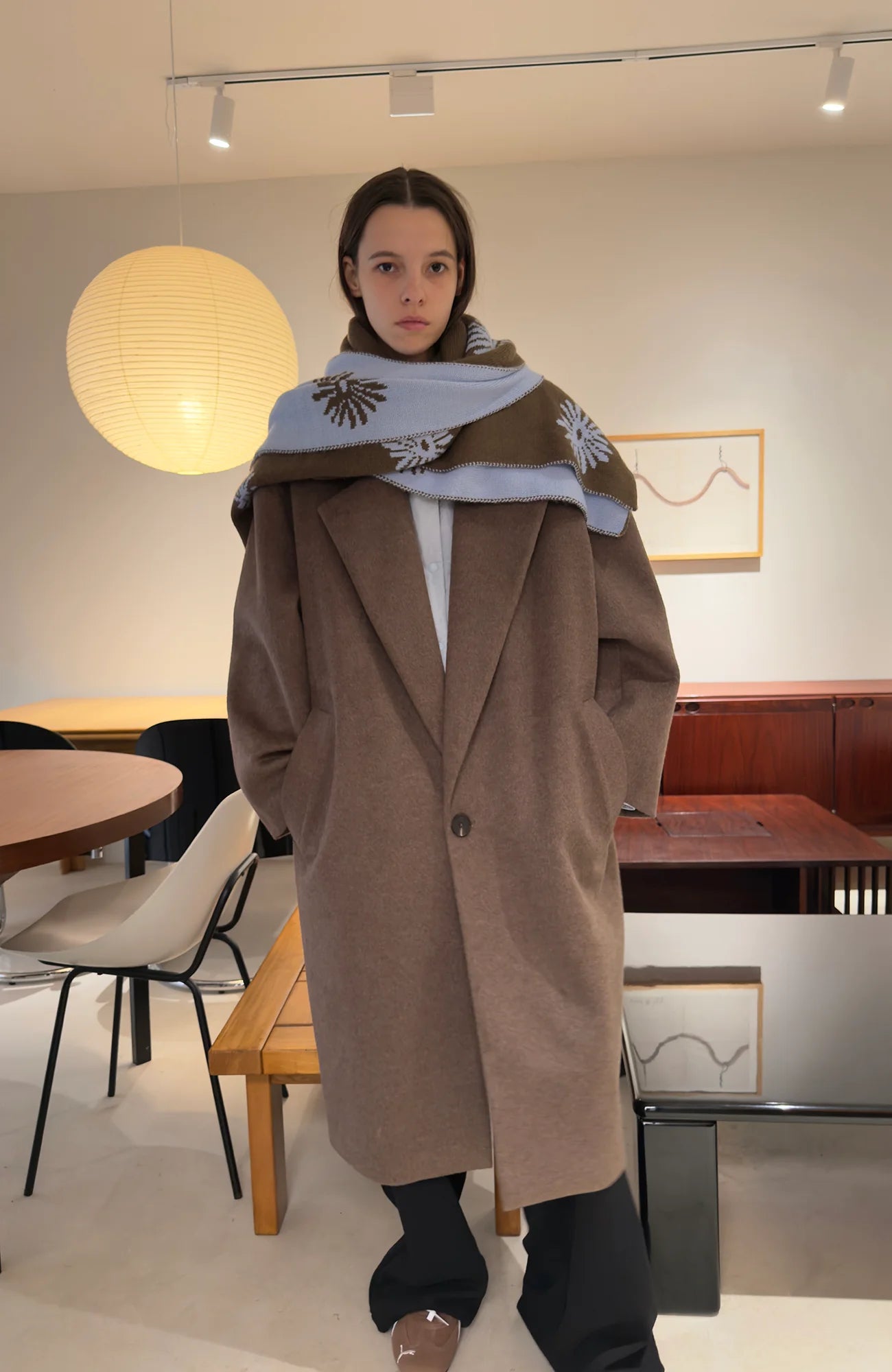 MIICHOUS Floral Embroidered Detachable Liner Overcoat