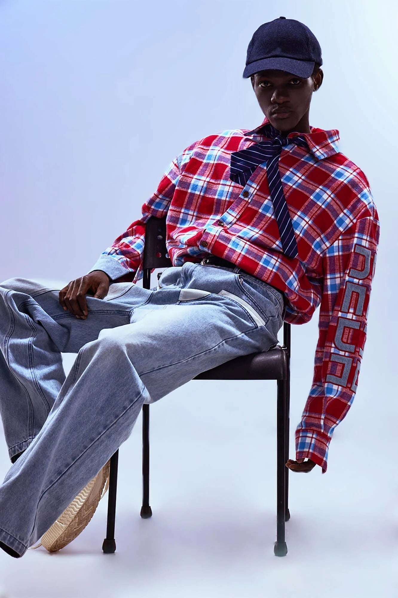 REDH Retro Plaid Patchwork Shirt