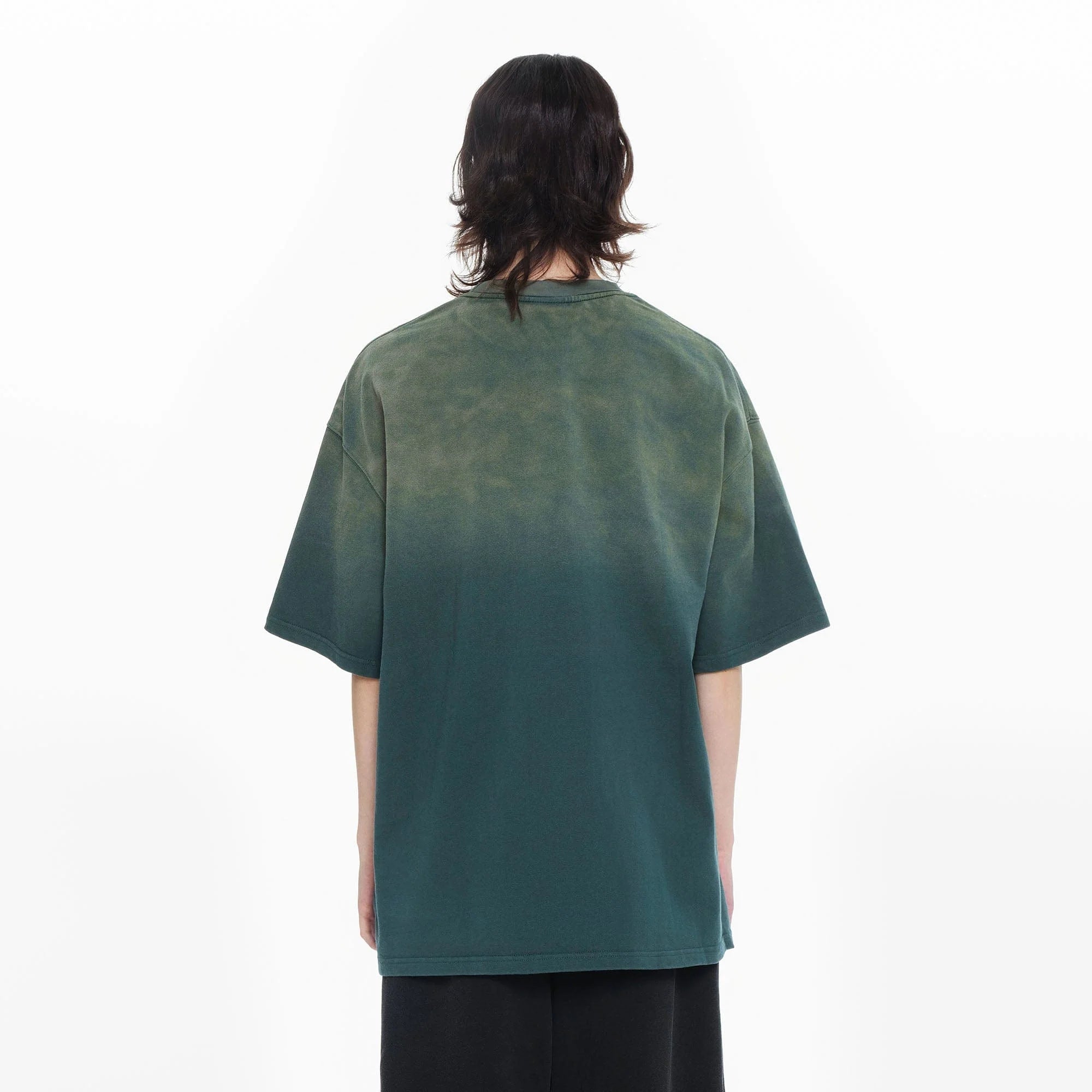 OVERLAPS Gradient Washed Oversized LOGO T-Shirt
