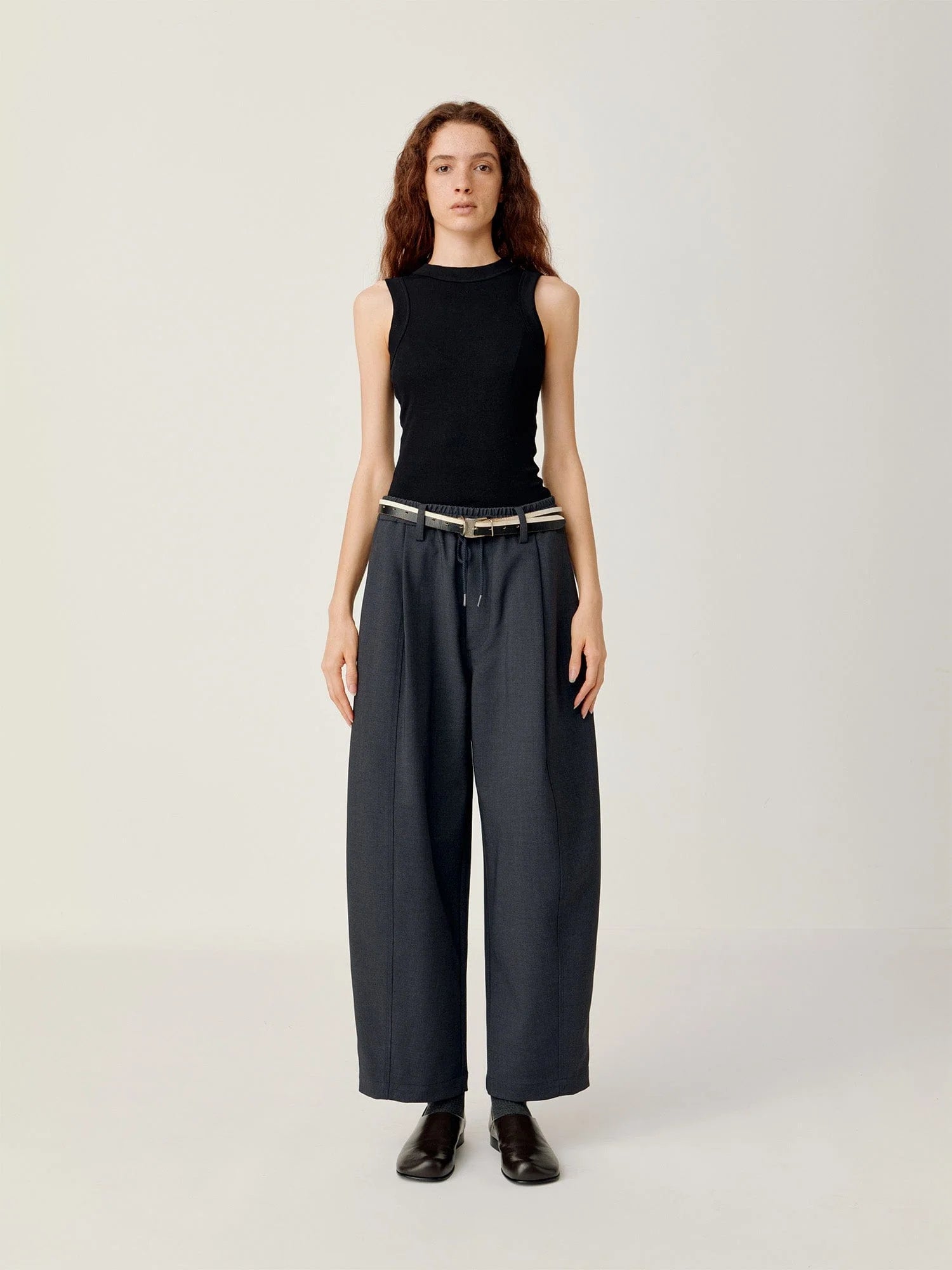 OPICLOTH Classic Drawstring Ankle Pants