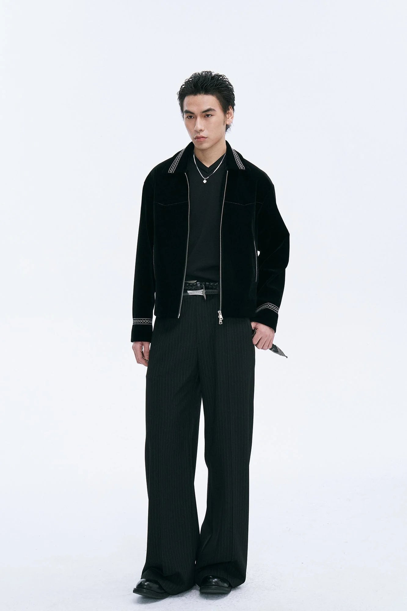 CATSSTAC Velvet Embroidered Trim Jacket
