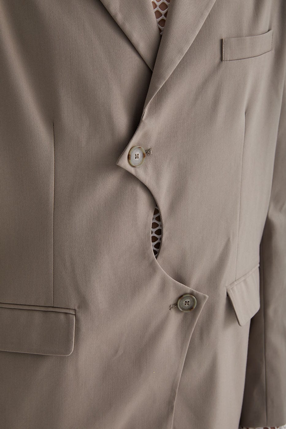 LEONSENSE Asymmetrical Twist Padded Coat (Only Size L Left)