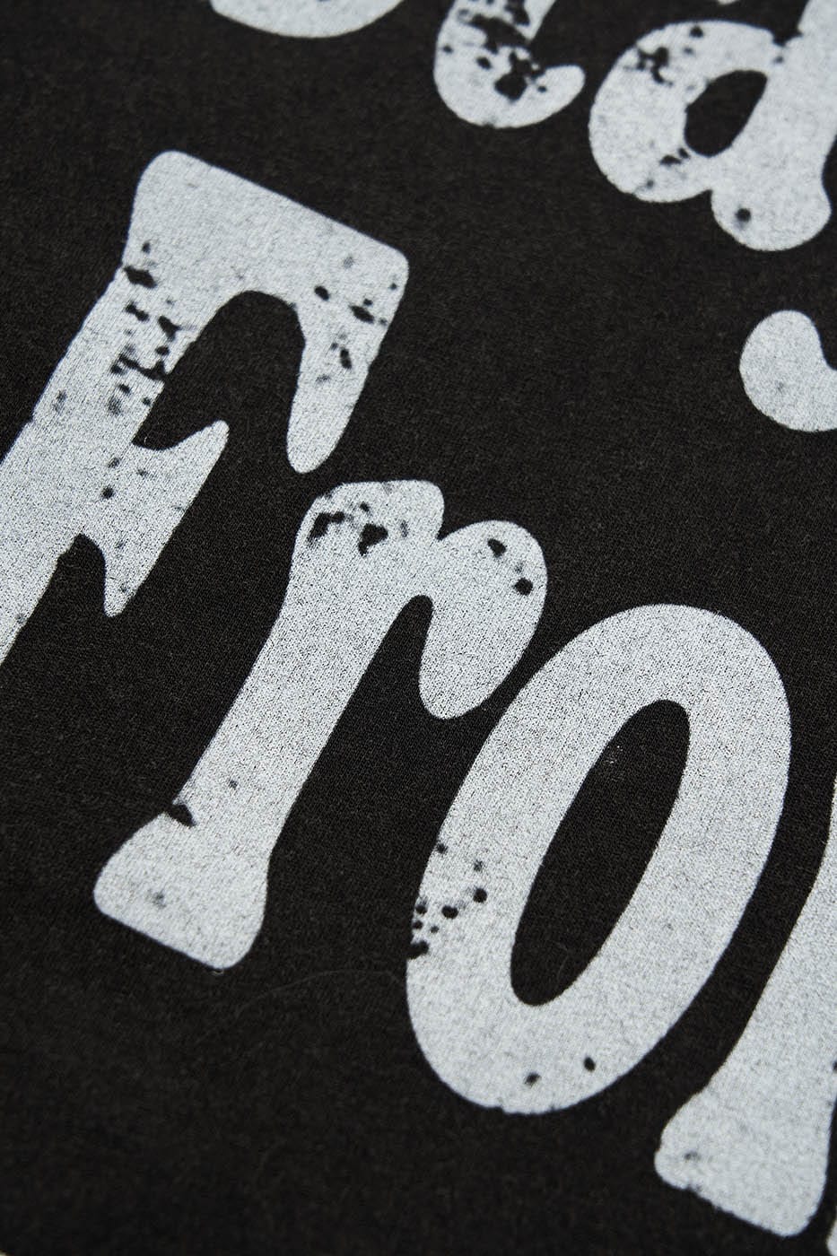 STEEPC Distressed Slogan Full-Print T-Shirt