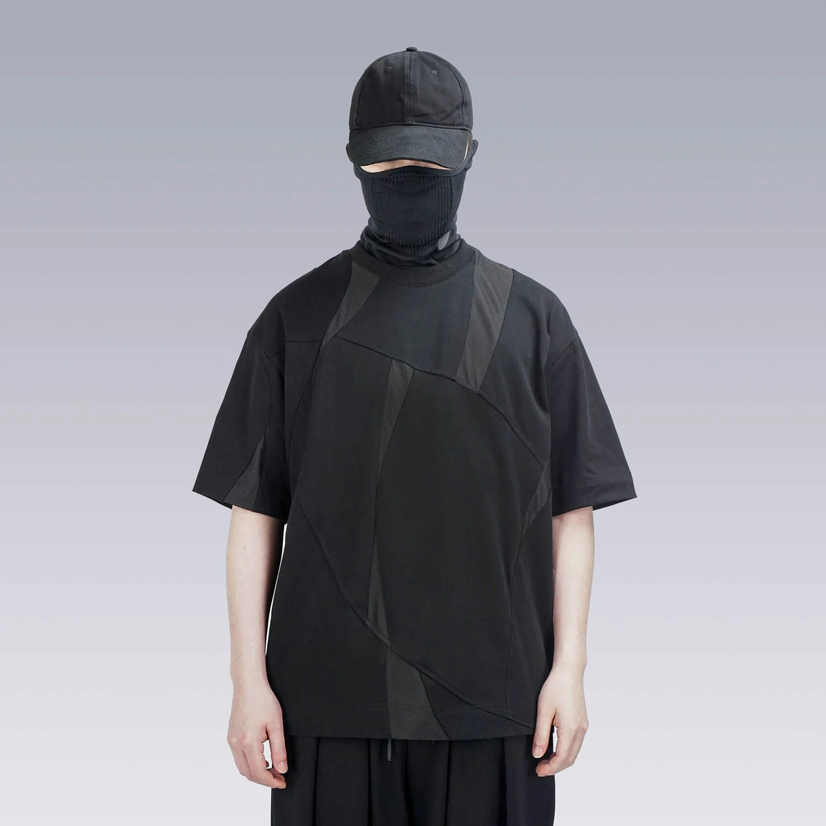 SILENSTORM Asymmetrical Mesh Deconstructed T-Shirt