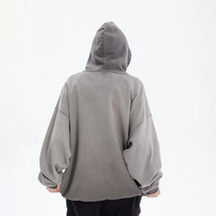 ERROR CODE ROBOT Graphic Faded Oversized Hoodie