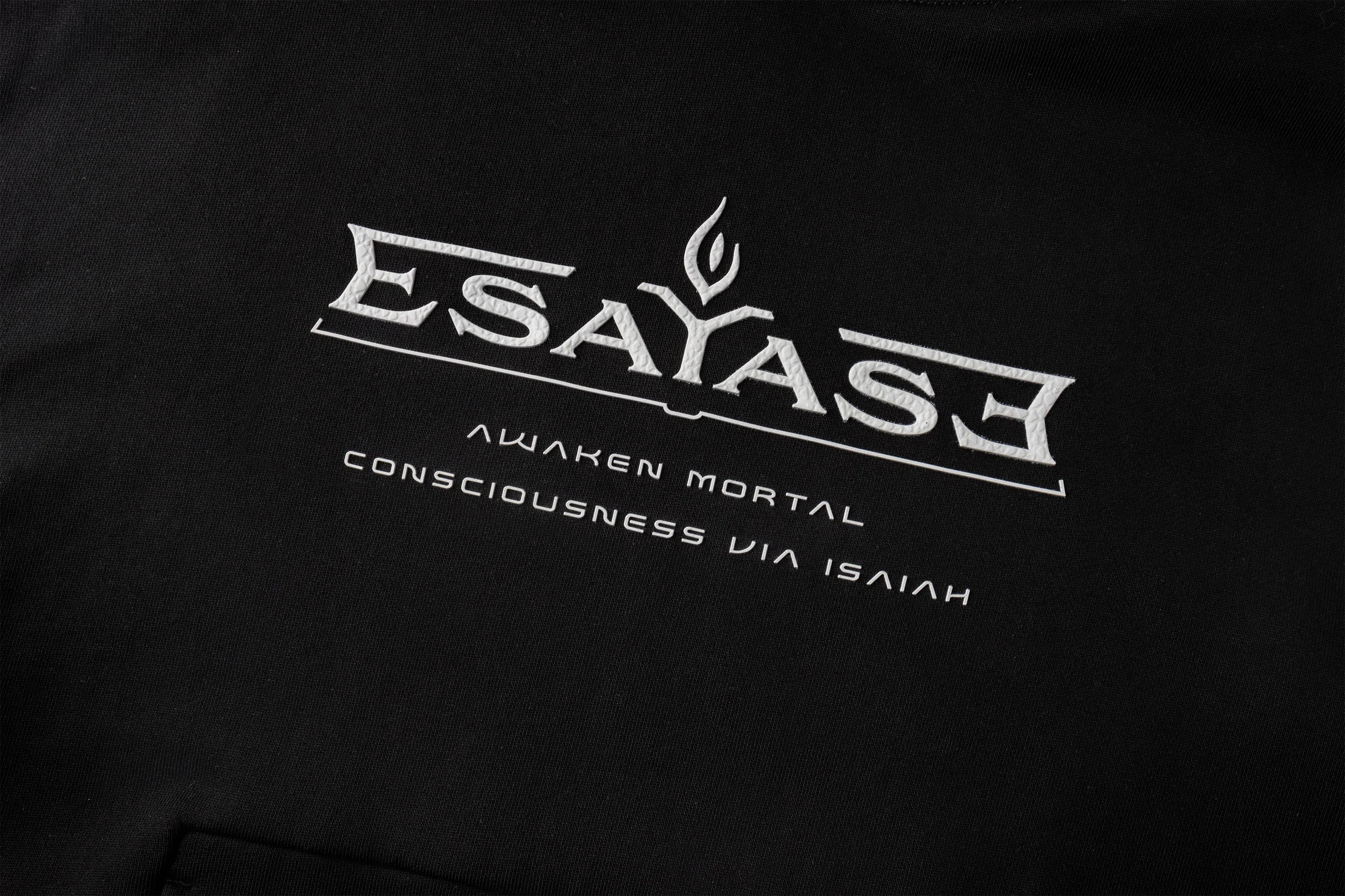 ESAIAS Silicone Letter Graphic Boxy Hoodie