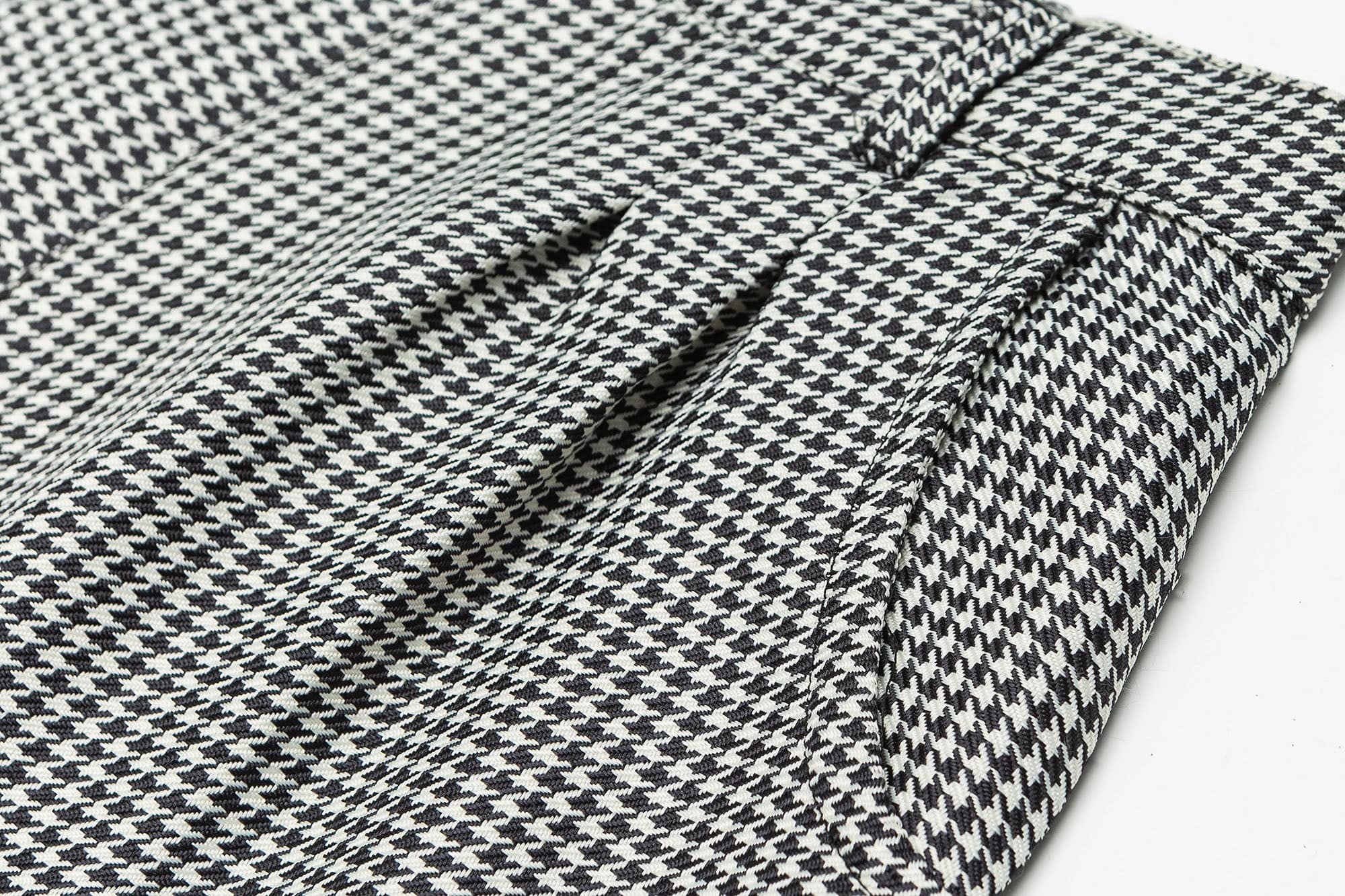 ME DA IGUAL Elastic Waist Houndstooth Tapered Trousers