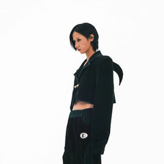 EMBRYO Devil Horned Velvet Cropped Jacket
