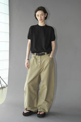 LABELROOM Essential Button-Up Curved Baggy Pants