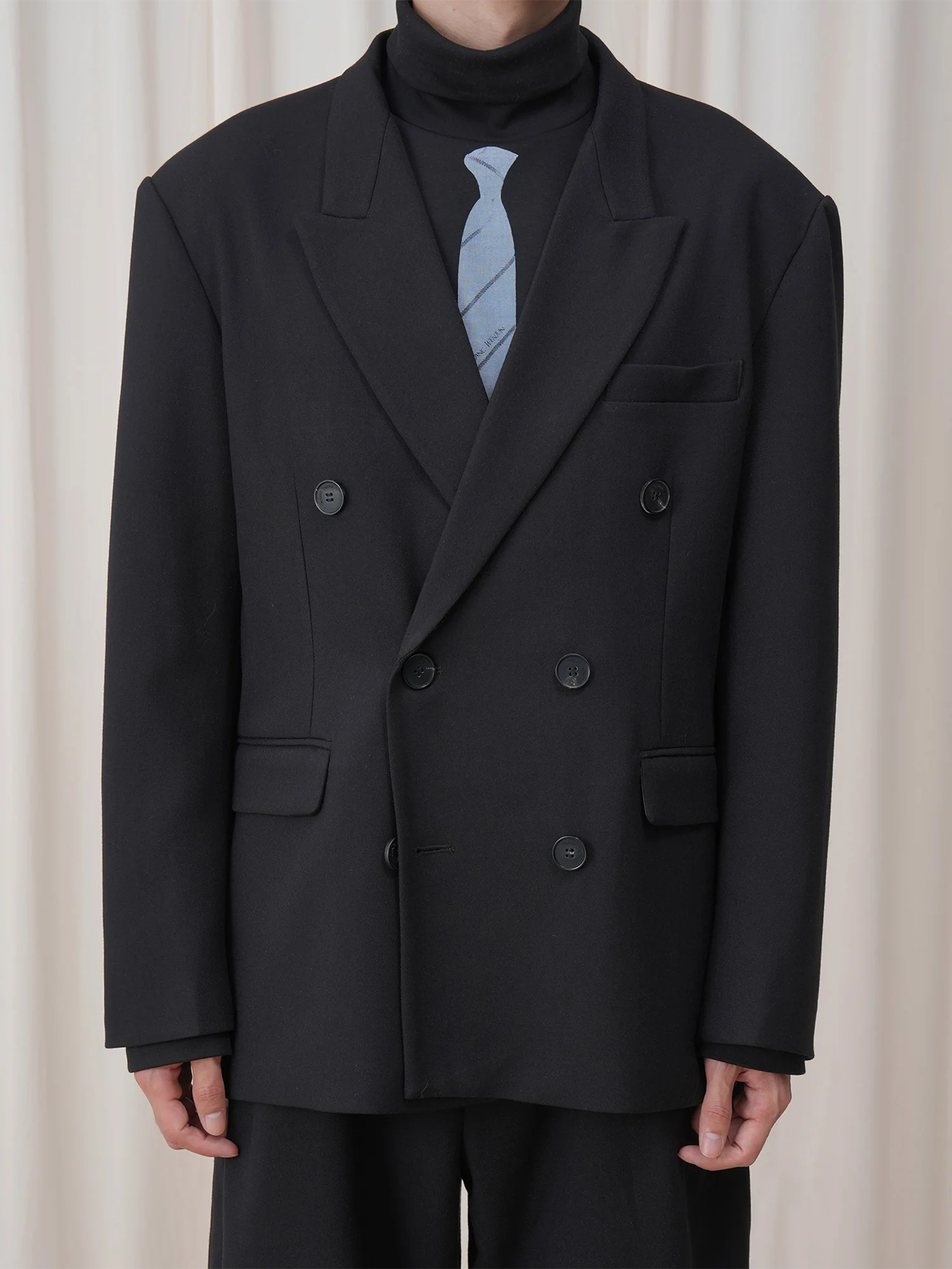 OUYANG WENJUN Classical Double-Breasted Oversized Blazer