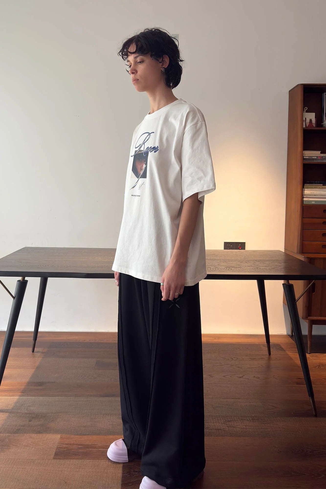 MIICHOUS Frayed Spliced Elastic Pants