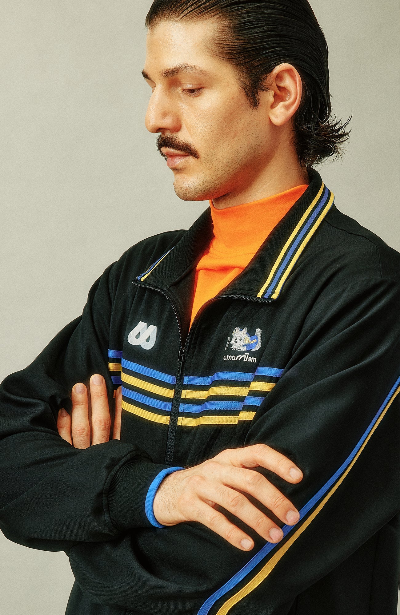 UMAMIISM Retro Striped Track Jacket