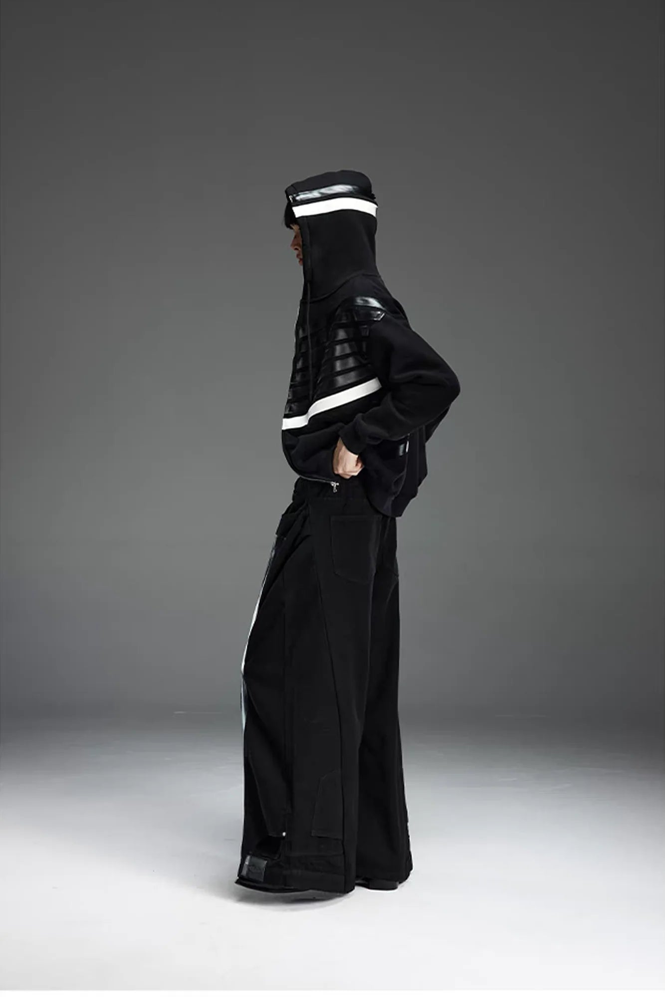 NOTHINGNESS WORLD Four-Stripe Wide-Leg Sweatpants