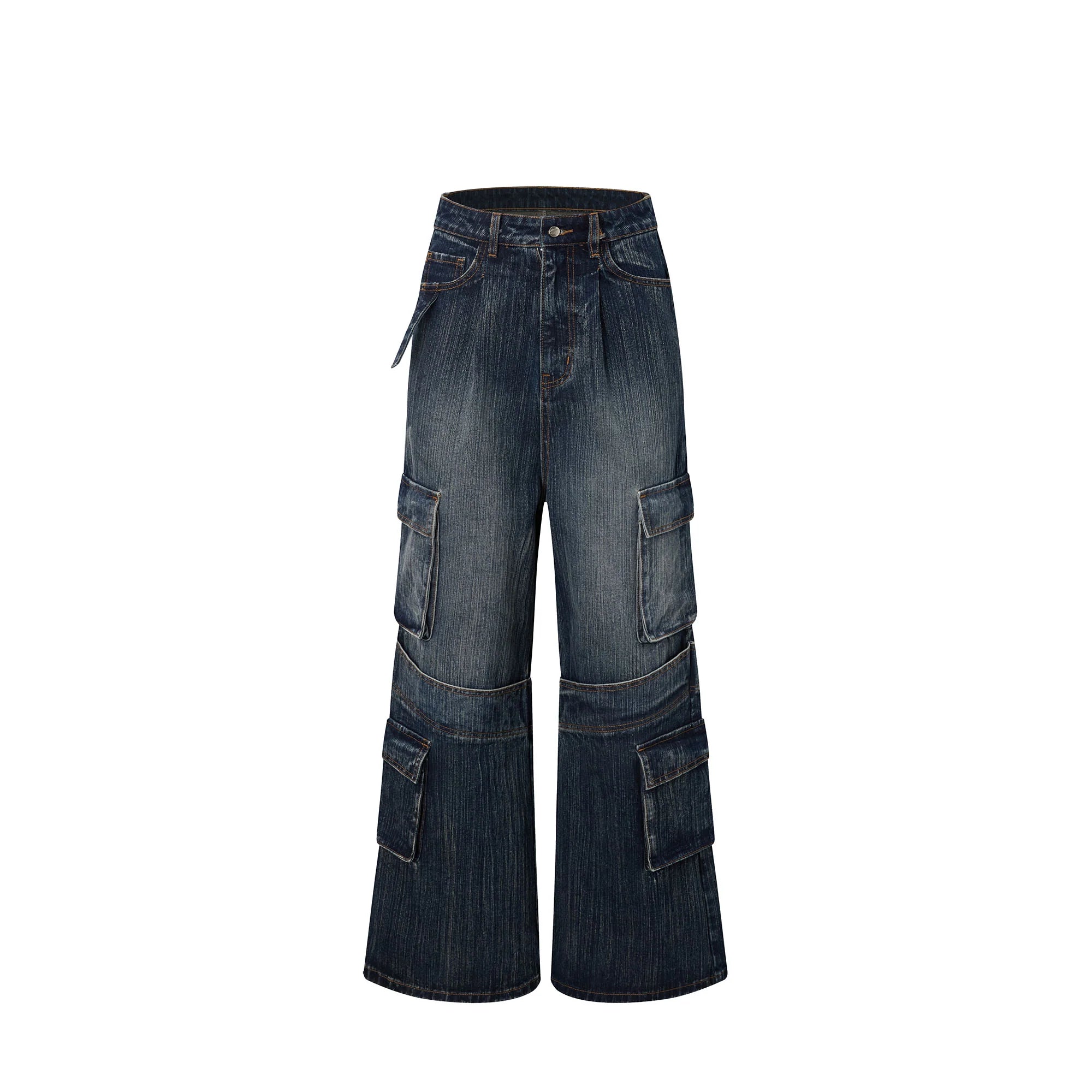 RECOVER ZONE Multi-Pocket Wide-Leg Utility Jeans