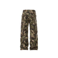FORFEARTHAT Camo Multi-Pocket Drawstring Pants