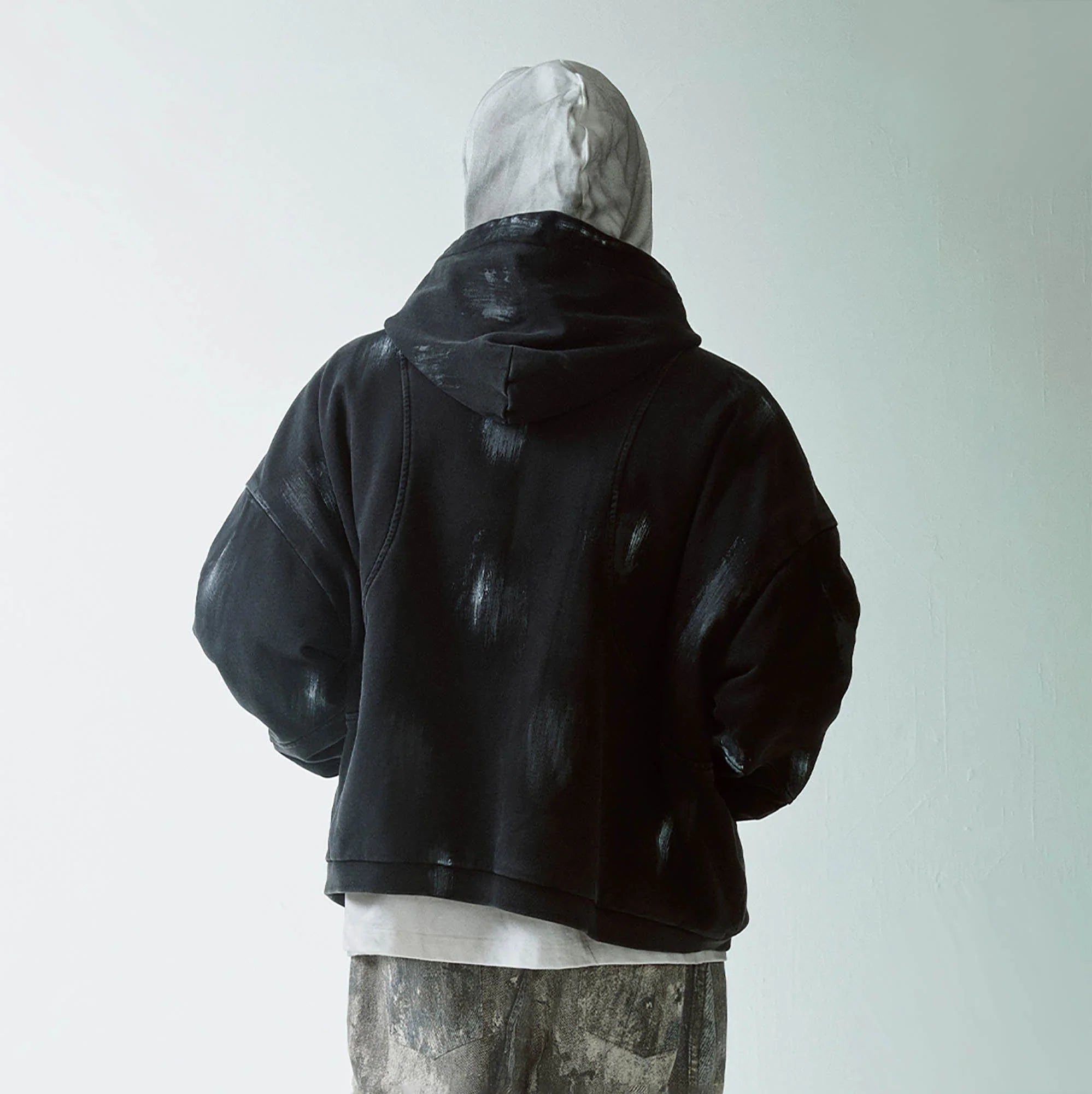 F2CE Brush-Paint Streak Hooded Jacket