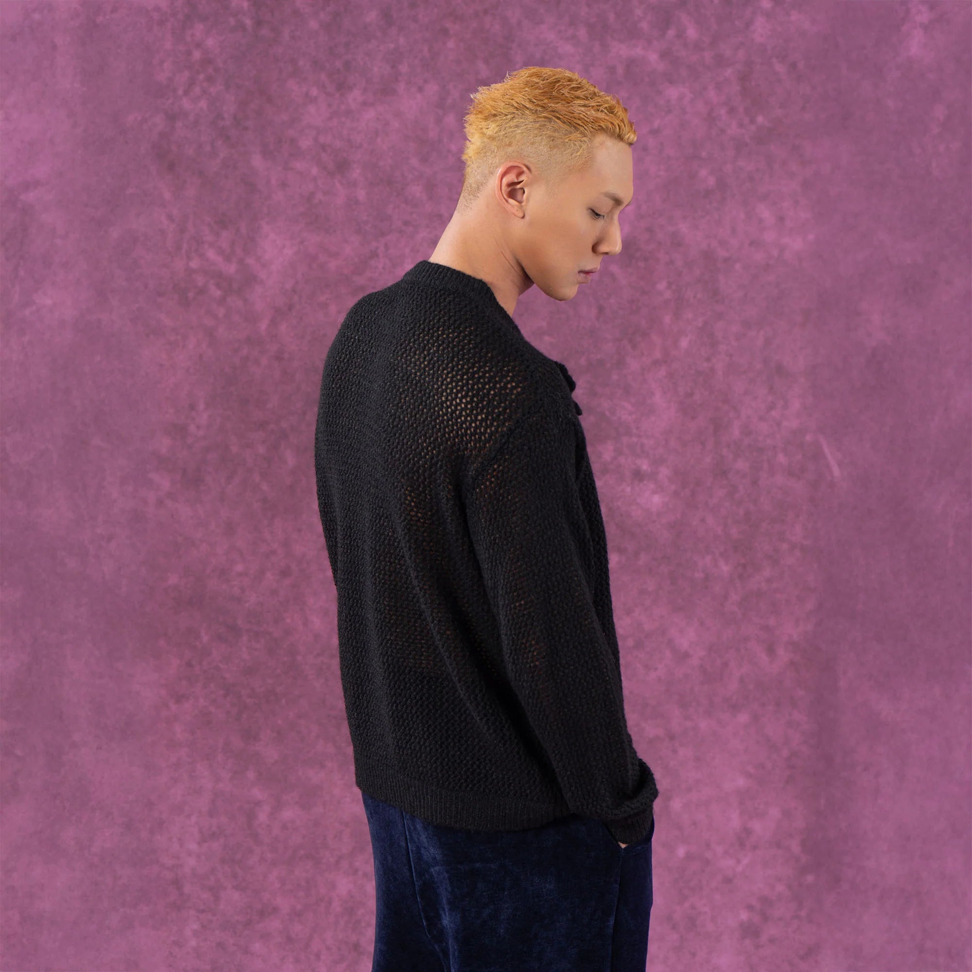 CLP Crochet Rose Wool-Blend Sweater