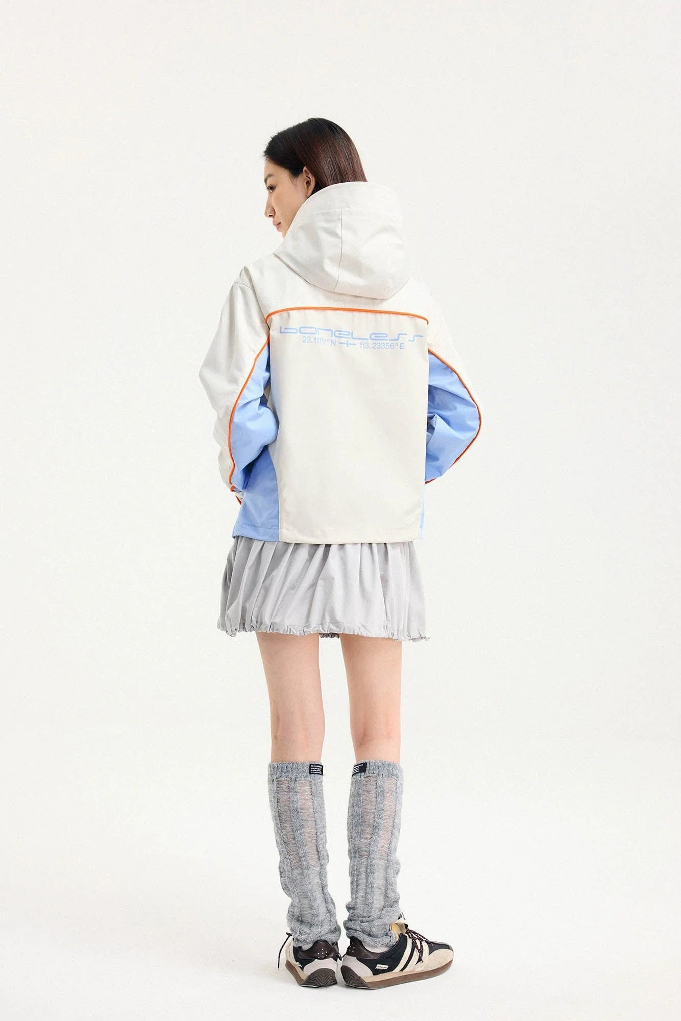 BONELESS Contrast Waterproof Utility Hooded Jacket